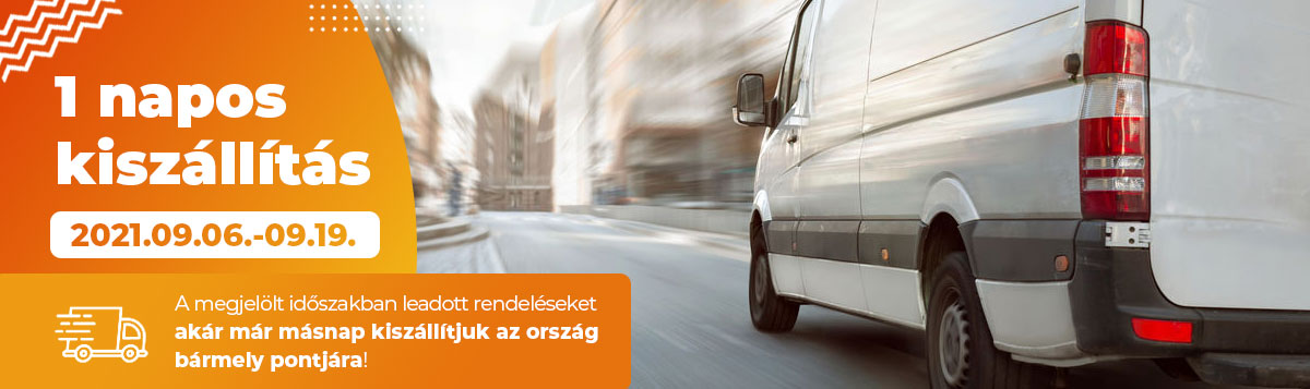 1 munkanapos kiszállítás szeptemberben!
