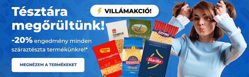 Villámakció száraztésztáinkra!