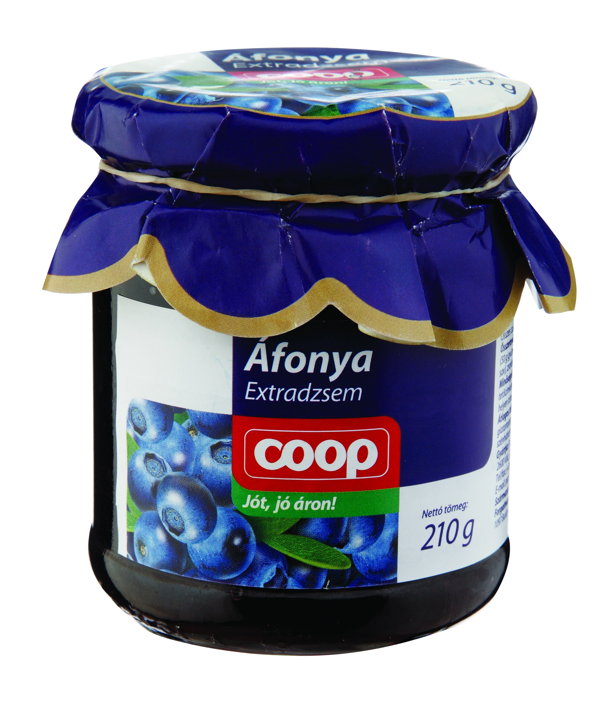 COOP ÁFONYA EXTRA DZSEM 210G
