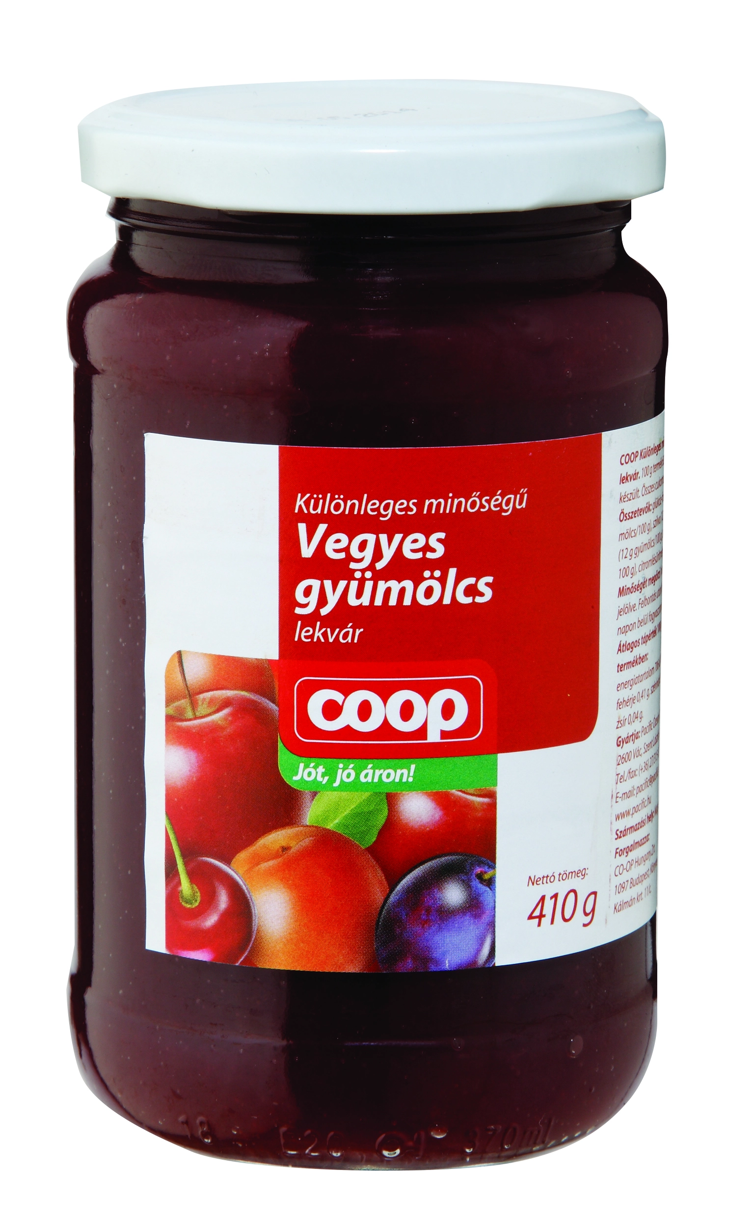 COOP VEGYES GYÜMÖLCS LEKVÁR 410G