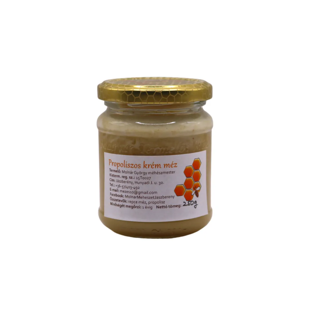 PROPOLISZOS KRÉM MÉZ 250G – Molnár méhészet