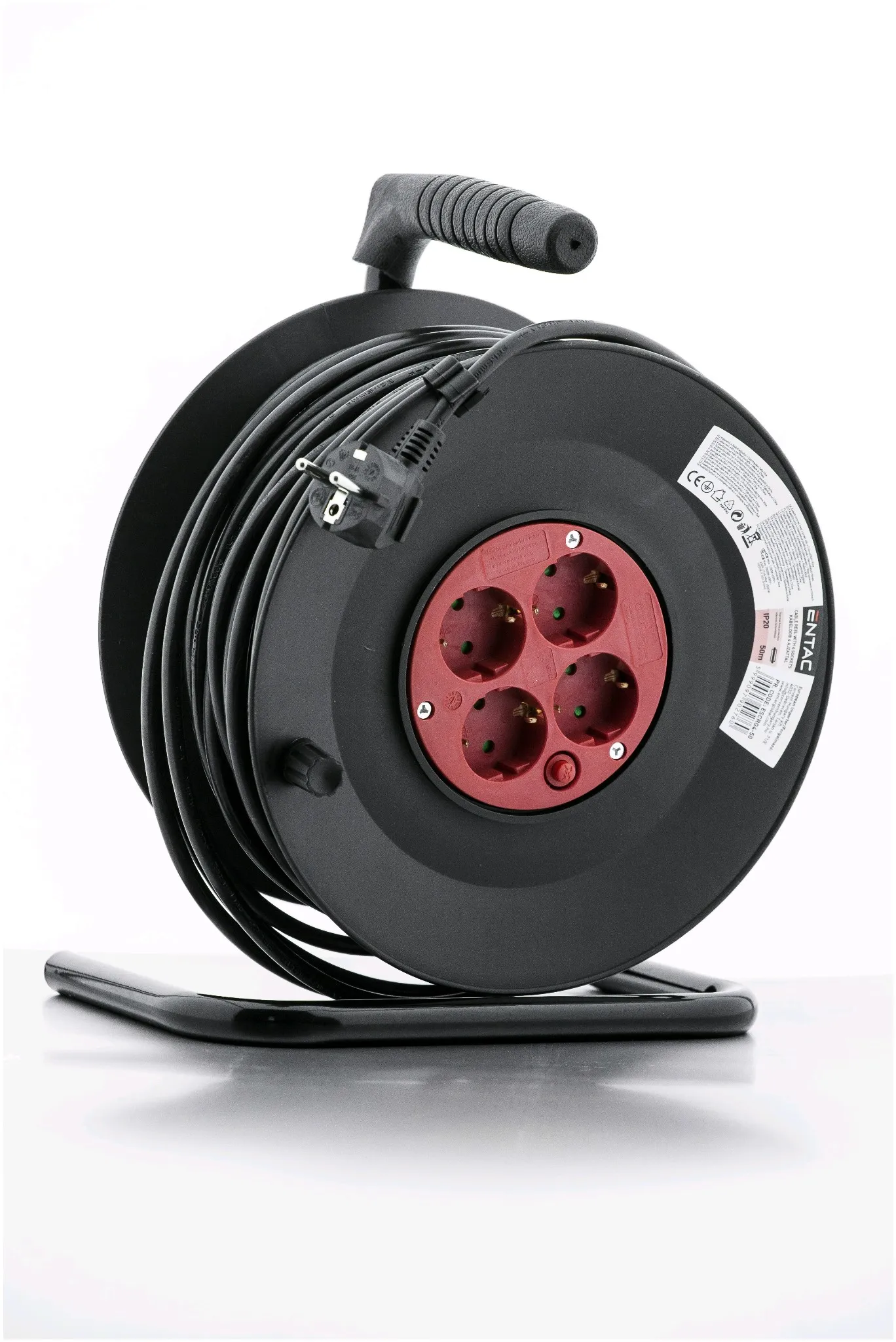 Entac Kábeldobos Hosszabbító 4 Foglalat 50m | KÜLÖN CSOMAG |