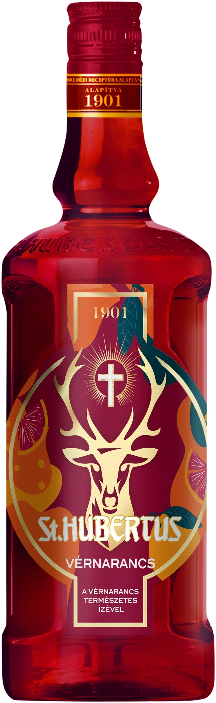 St. Hubertus vérnarancs gyógynövénylikőr 32% DRS 0,5 l