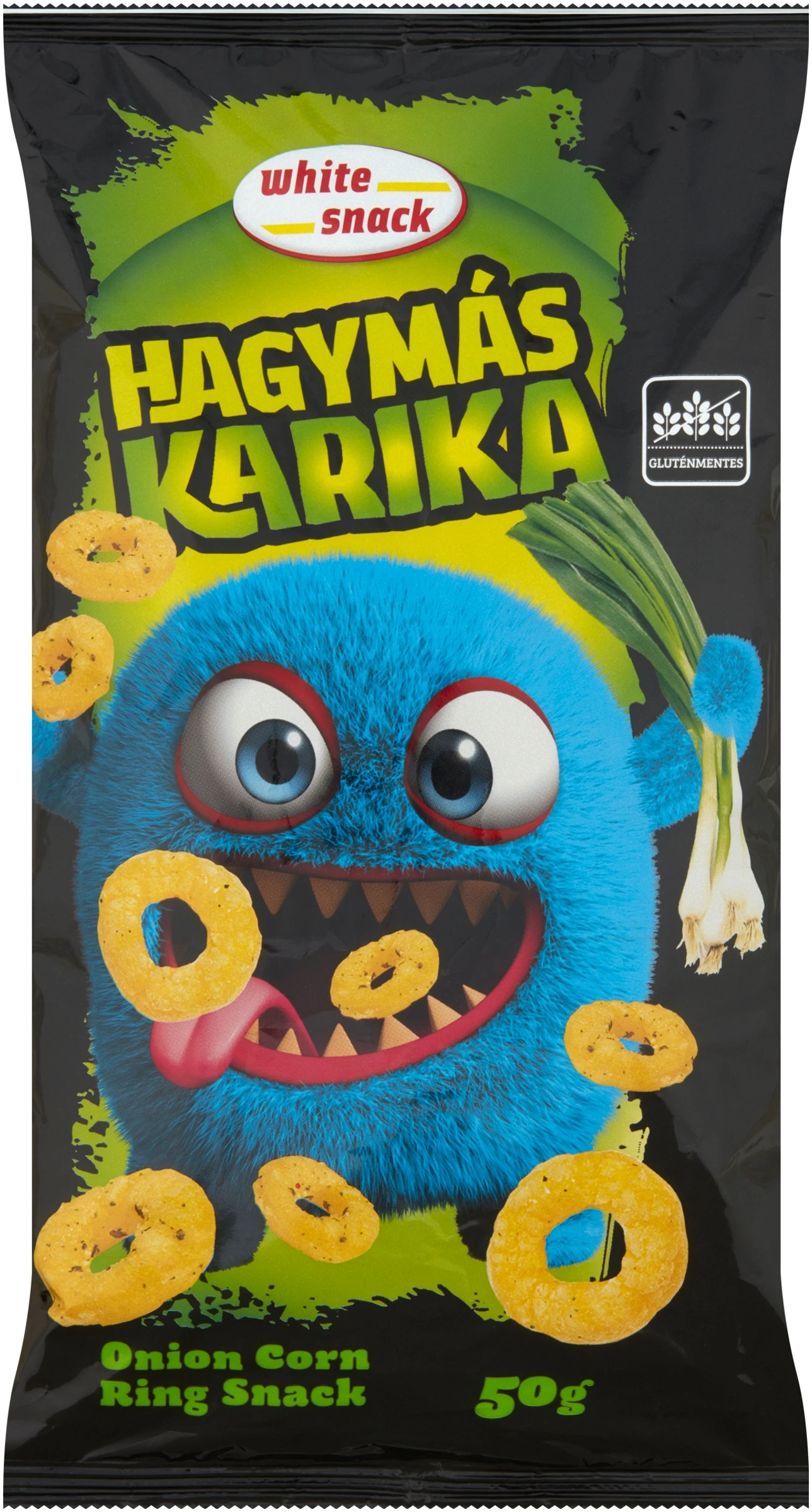 WHITE SNACK HAGYMÁS KARIKA 50G