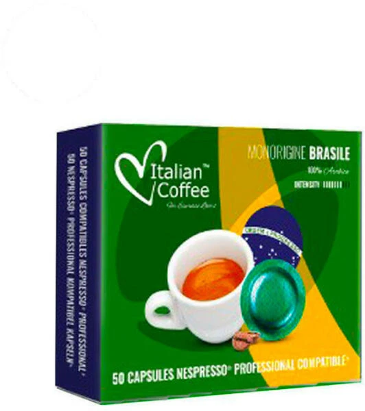 ITALIAN COFFEE BRAZIL NESPRESSO PROFESSIONAL KOMPATIBILIS KÁVÉPÁRNA 50DB
