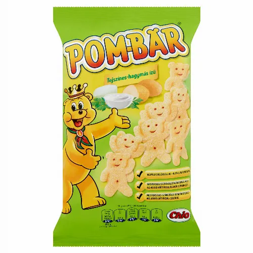 Pom-Bär tejszínes-hagymás ízű burgonyasnack 50 g