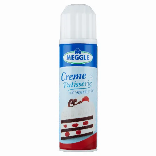 Meggle Creme Patisserie UHT cukrozott habspray növényi zsírral, vanília aromával 250 g