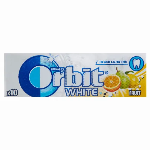 Orbit White gyümölcsízű cukormentes rágógumi édesítőszerrel 10 db 14 g