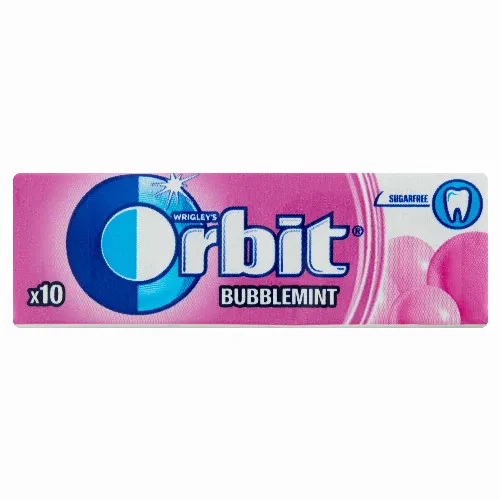 Orbit Bubblemint gyümölcs- és mentaízű cukormentes rágógumi édesítőszerrel 14 g