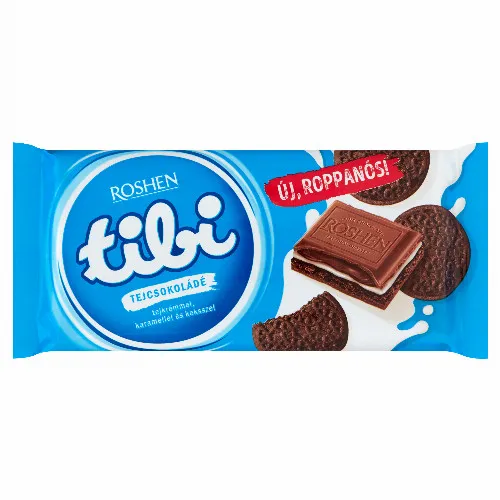 Tibi tejcsokoládé tejkrémmel, karamellel és keksszel 100 g