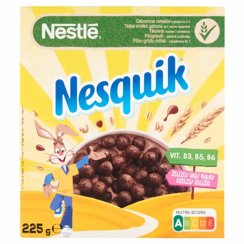 Nestlé Nesquik kakaós ízű, ropogós gabonapehely vitaminokkal és ásványi anyagokkal 225 g