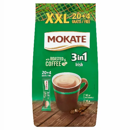 Mokate 3in1 XXL azonnal oldódó kávéspecialitás Irish Cream likőr ízesítéssel 24 db 408 g