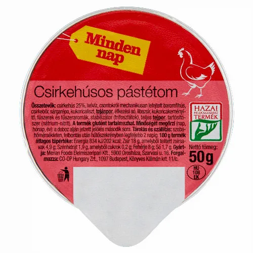  Minden nap csirkehúsos pástétom 50 g