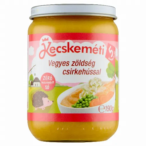 Kecskeméti vegyes zöldség csirkehússal bébiétel 5 hónapos kortól 190 g