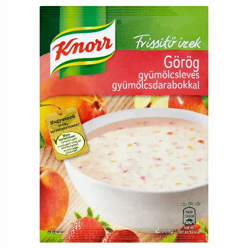 Knorr Frissítő Ízek görög gyümölcsleves gyümölcsdarabokkal 54 g
