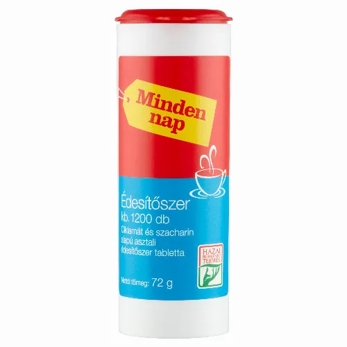  Minden nap ciklamát és szacharin alapú asztali édesítőszer tabletta 1200 db 72 g