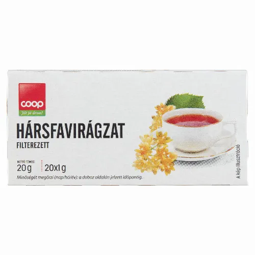 Coop filterezett hársfavirágzat 20 filter 20 g