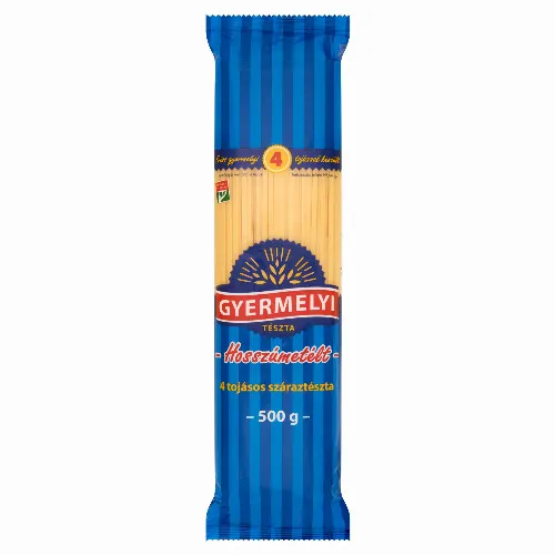 Gyermelyi hosszúmetélt 4 tojásos száraztészta 500 g