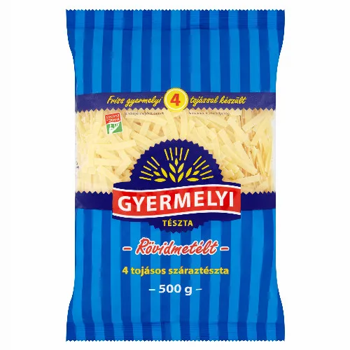 Gyermelyi rövidmetélt 4 tojásos száraztészta 500 g