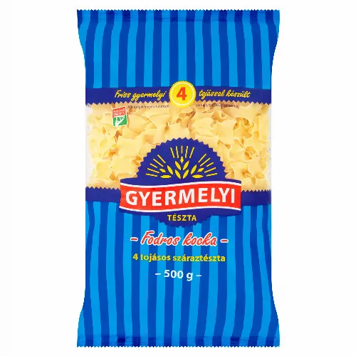 Gyermelyi fodros kocka 4 tojásos száraztészta 500 g