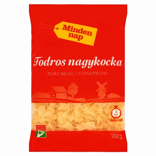 Minden nap fodros nagykocka tojás nélküli száraztészta 400 g