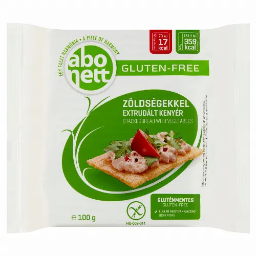 Abonett gluténmentes extrudált kenyér zöldségekkel 100 g