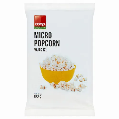 Coop vajas ízű micro popcorn 100 g