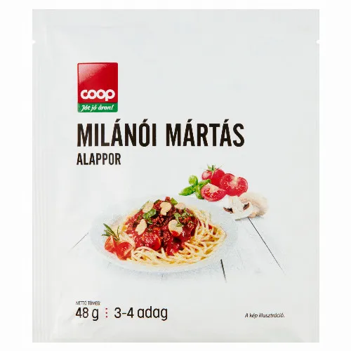 Coop milánói mártás alappor 48 g