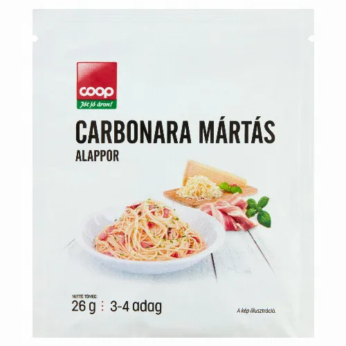 Coop carbonara mártás alappor 26 g