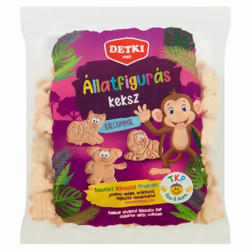Detki állatfigurás háztartási keksz gyerekeknek kalciummal 160 g