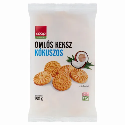 Coop kókuszos omlós keksz 180 g