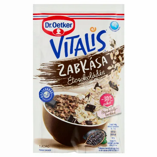 Dr. Oetker Vitalis étcsokoládés zabkása alappor 54 g