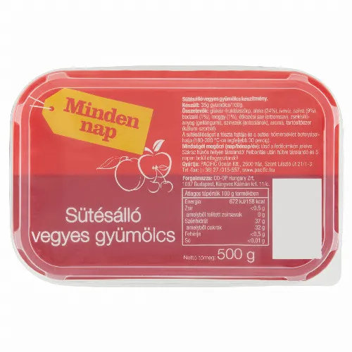Minden nap sütésálló vegyes gyümölcs készítmény 500 g