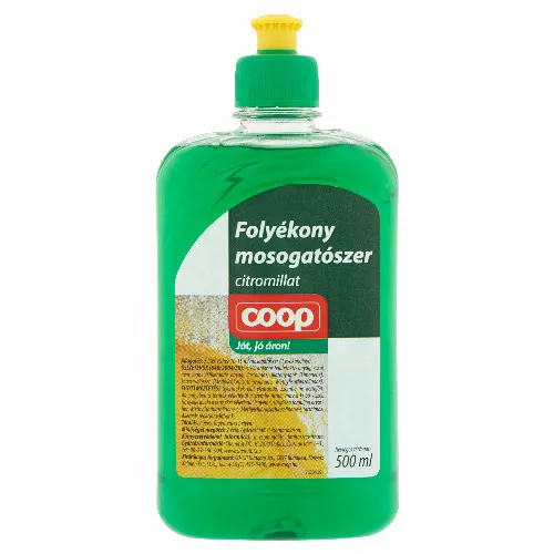 Coop folyékony mosogatószer citromillattal 500 ml