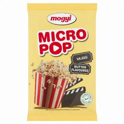 Mogyi Micro Pop mikrohullámú sütőben elkészíthető vajízű pattogatni való kukorica 100 g