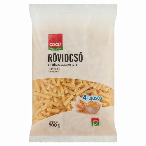 Coop rövidcső 4 tojásos száraztészta 500 g