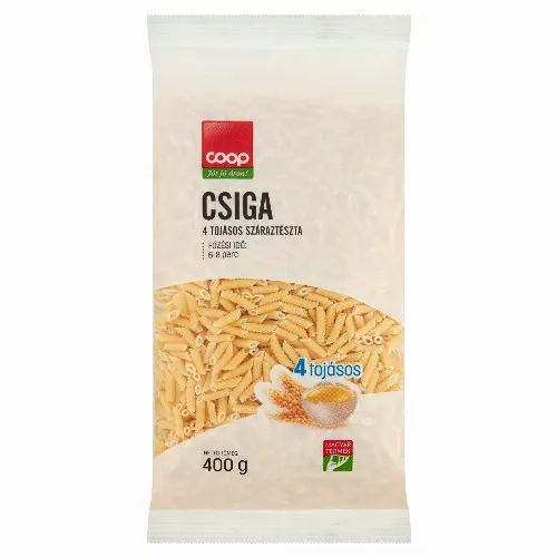Coop csiga 4 tojásos száraztészta 400 g