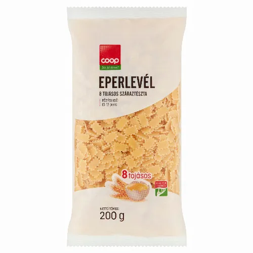 Coop eperlevél 8 tojásos száraztészta 200 g