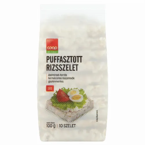 Coop sós puffasztott rizsszelet 10 db 100 g