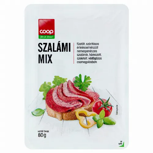 Coop szeletelt szalámi mix 80 g