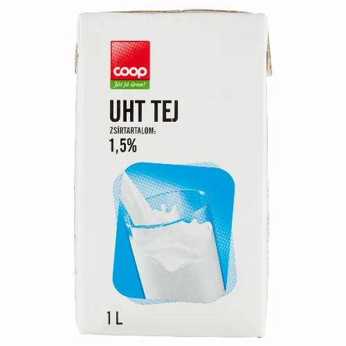 Coop UHT zsírszegény tej 1,5% 1 l