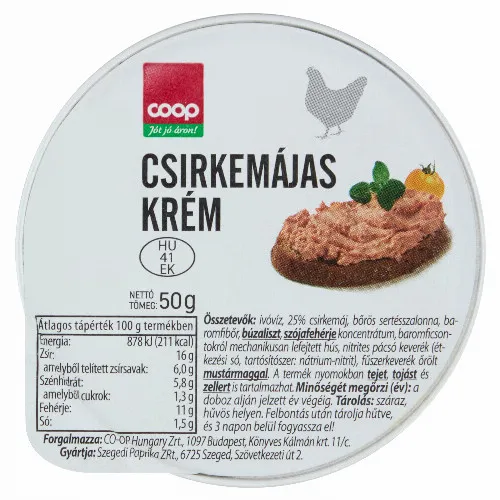 Coop csirkemájas krém 50 g