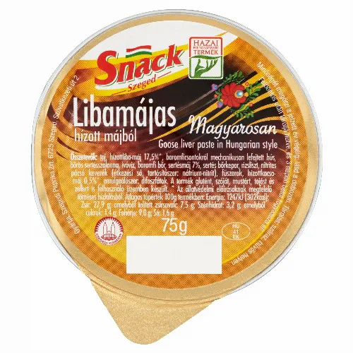 Snack Szeged libamájas hízott májból magyarosan 75 g
