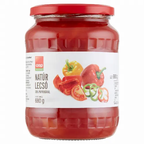Coop natúr lecsó 30% paprikával 680 g