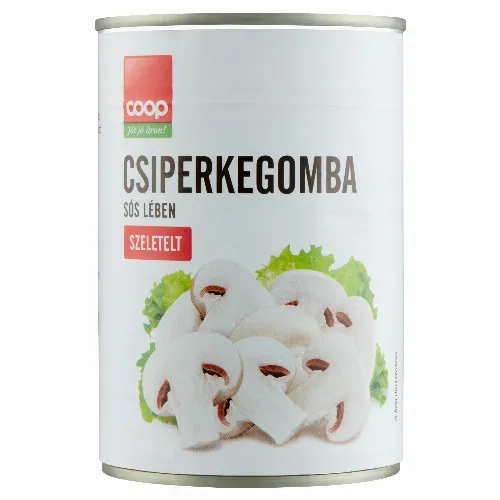 Coop szeletelt csiperkegomba sós lében 400 g