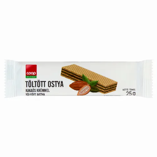 Coop kakaós krémmel töltött ostya 25 g
