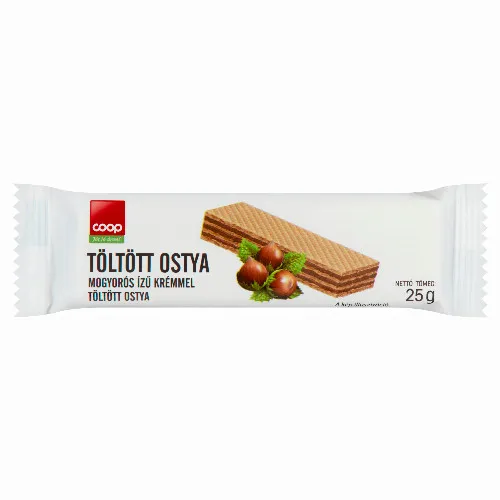 Coop mogyorós ízű krémmel töltött ostya 25 g