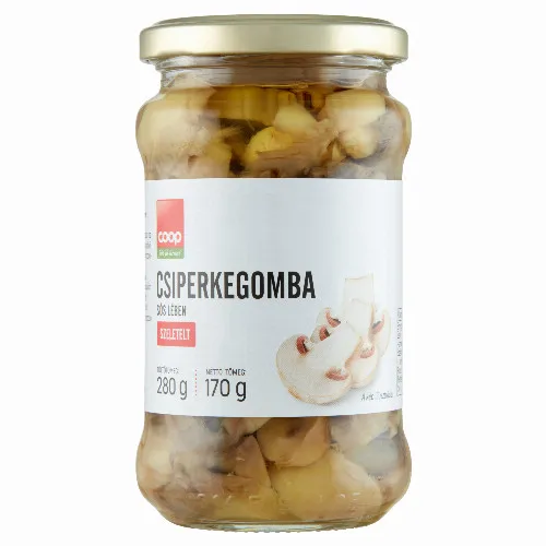 Coop szeletelt csiperkegomba sós lében 280 g