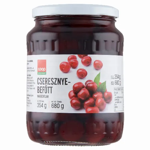 Coop magozatlan cseresznyebefőtt 680 g
