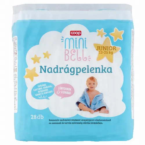Coop Mini Bell Junior 12-25 kg nadrágpelenka 28 db